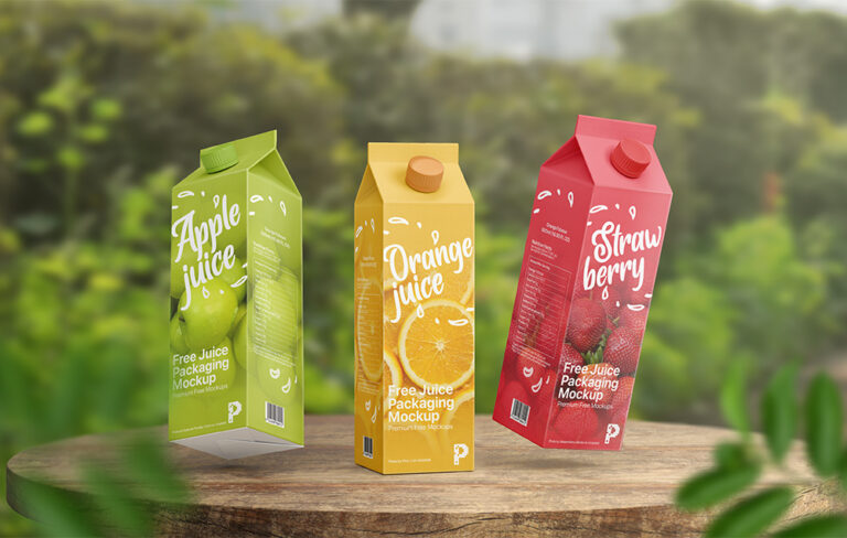 Download Colorful Juice Packaging Mockup - Free Download