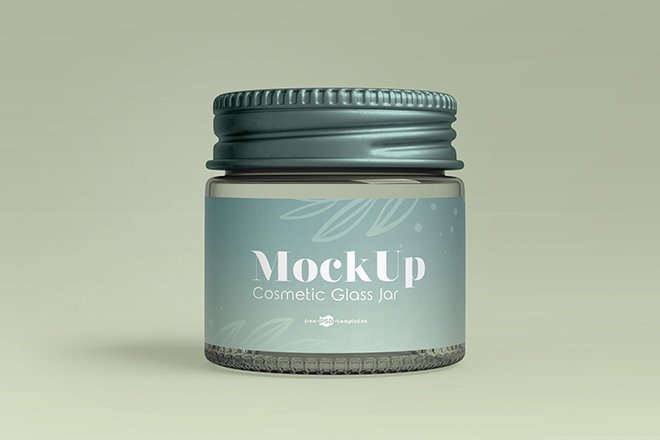 Free Cosmetic Glass Jar Mockup - Smashmockup