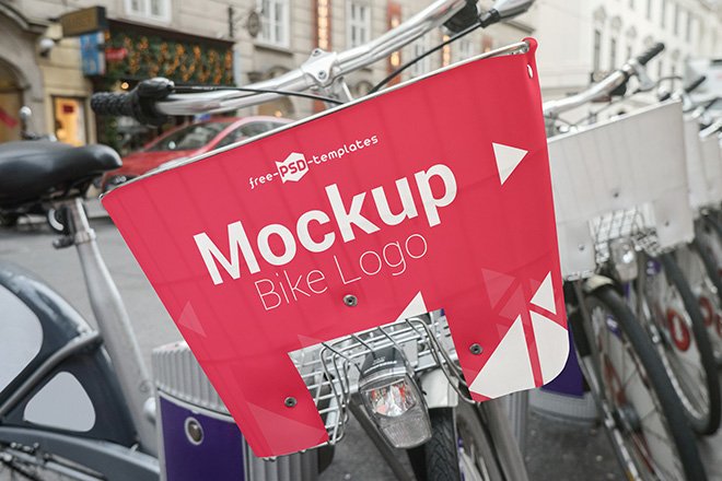 Bike Logo Mockup PSD - Free Download