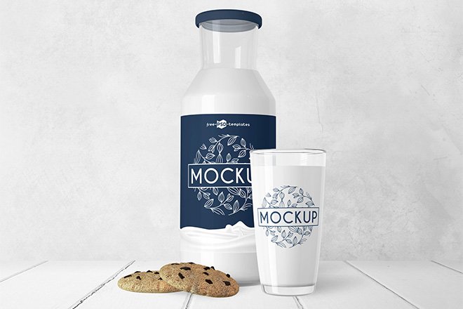 Download Milk Bottle Mock-up PSD | Free PSD Templates - Free Download