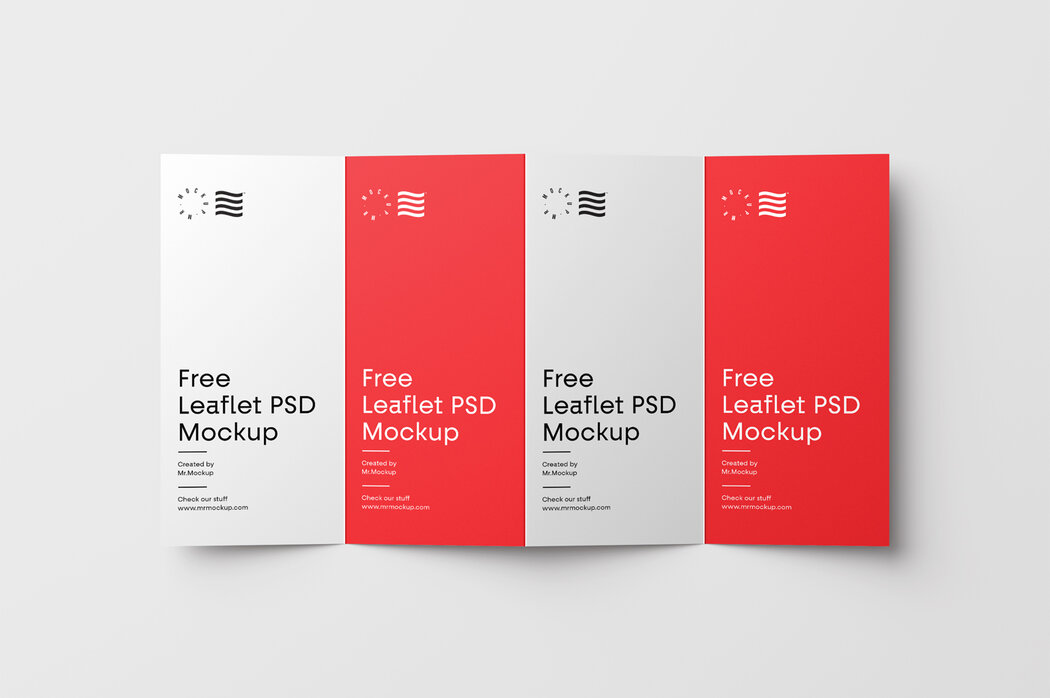 Download Top View 4-Fold Brochure Mockup - Free Download