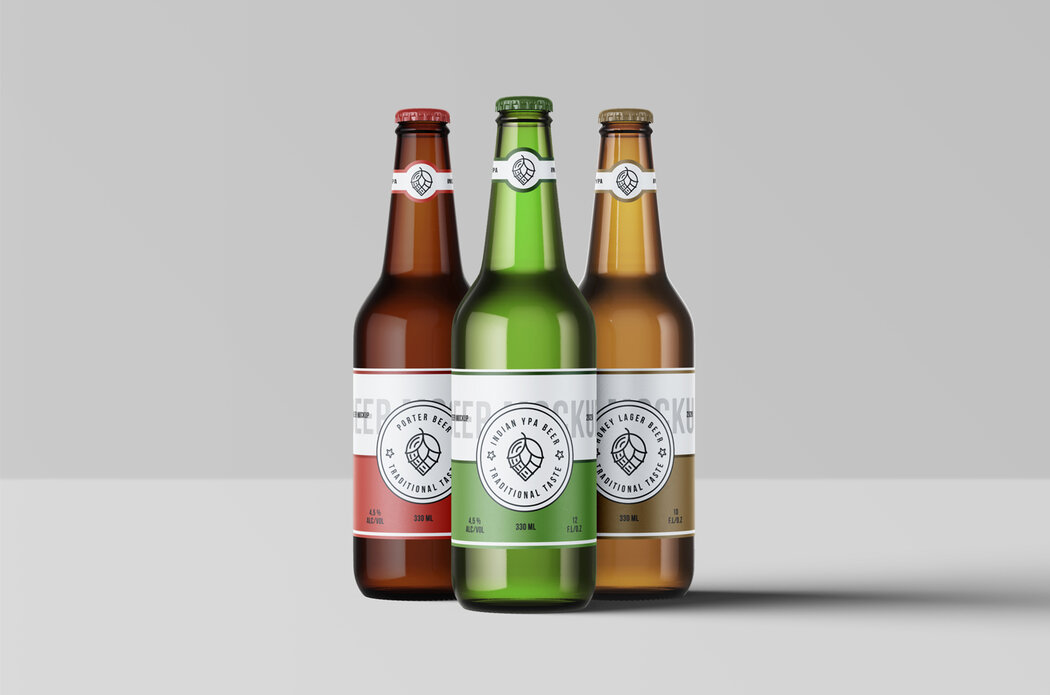 Download Beer Bottles PSD Mockup Set - Free Download