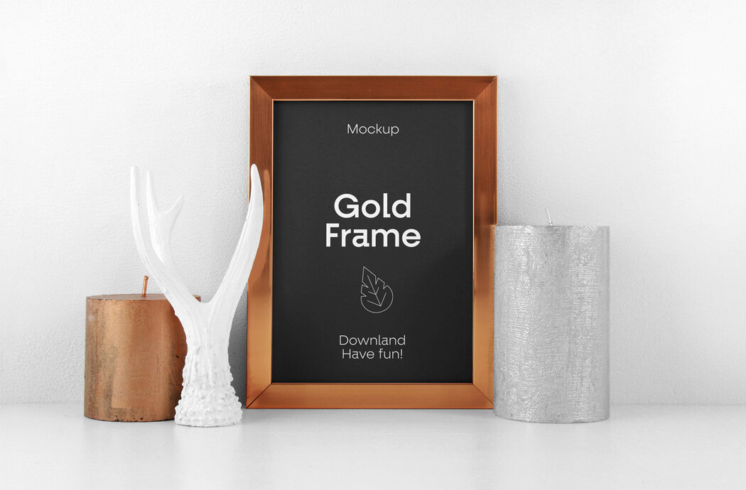 Download Gold Frame Mockup - Free Download