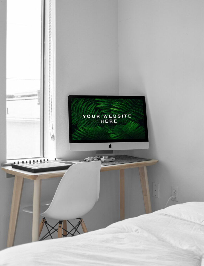 Download iMac Mockup in Room - Free Download