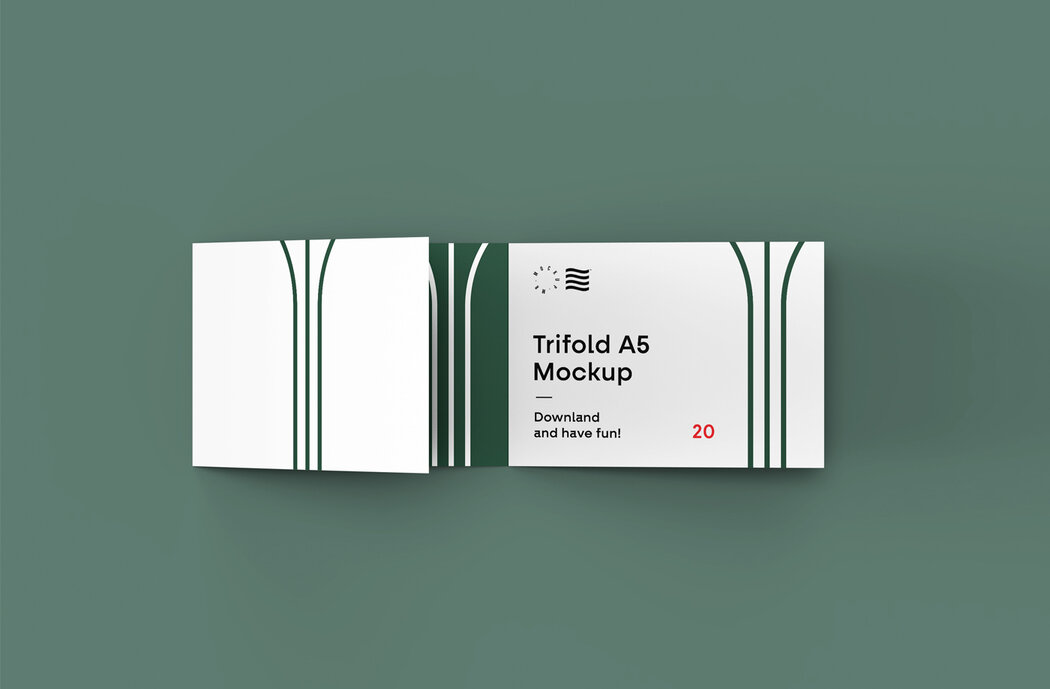 Download Landscape Trifold A5 Brochure Mockup Smashmockup