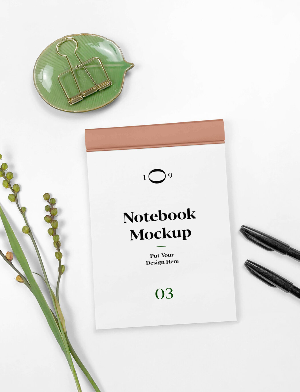 Realistic Open Notebook Mockup - Free Download