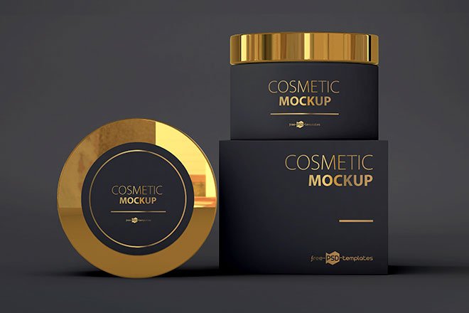 Download Cosmetic Package Mockup with Box - Free Download
