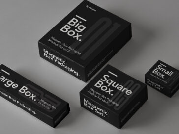 Square and Large Box Packaging Mockup - Smashmockup
