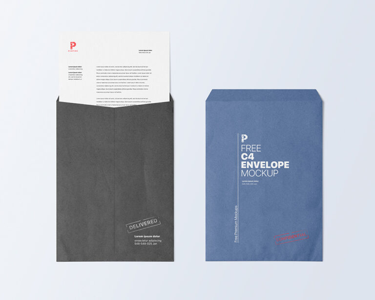 Download C4 Paper Size Envelope Mockup - Free Download