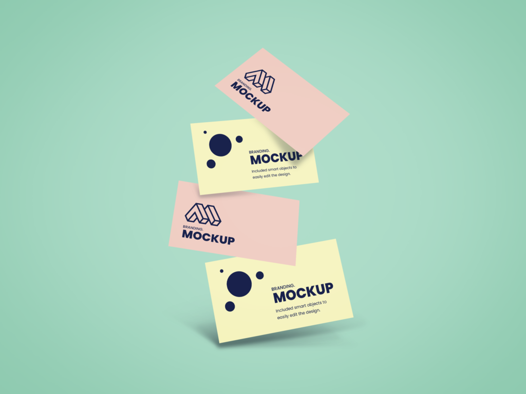 Falling Business Card Mockup - Smashmockup