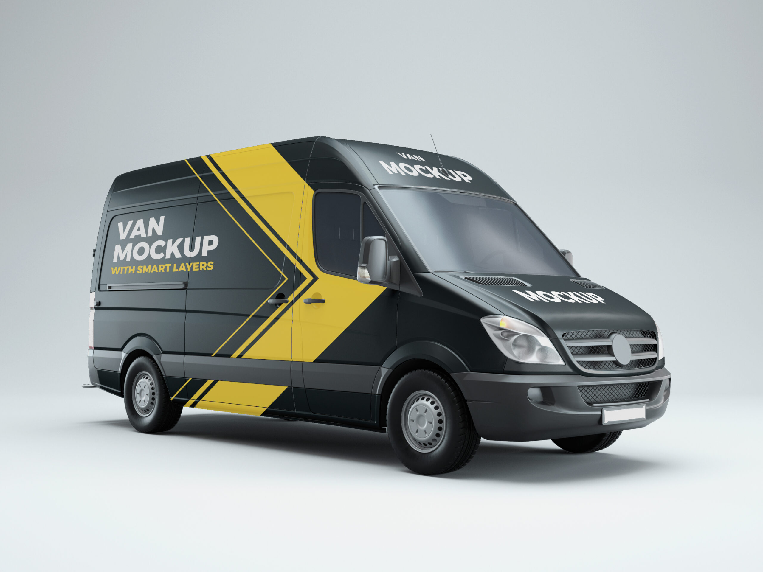 Van PSD Mockup - Free Download